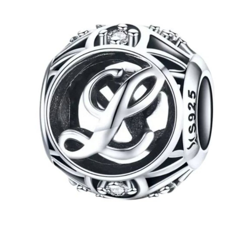 925 Sterling?Silver L Charm